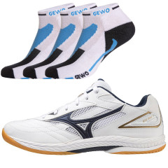 Mizuno Set Schuh Wave Drive 9  + 3 x GEWO Kurzsocke Short Flex I